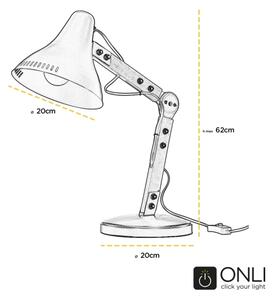 Lampă de masă ONLI ARCHITETTO 1xE27/22W/230V 62 cm gri/maro