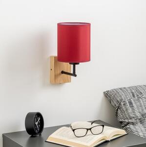 Lampă de perete Brilagi NUBILA WOOD 1xE27/25W/230V stejar/Pompeian roșu