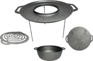 Set grill disc multifuncțional fontă Ø 49,5 cm
