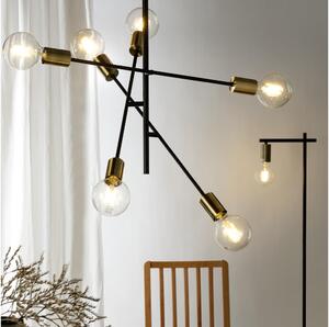 Lustră pe cablu ONLI CROSS 6xE27/22W/230V negru/alamă