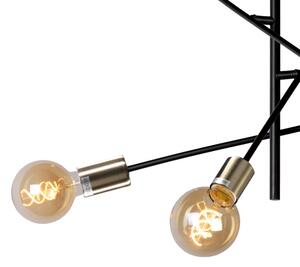 Lustră pe cablu ONLI CROSS 6xE27/22W/230V negru/alamă