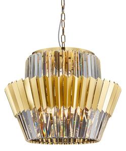 Lustră pe lanț DONNA 12xE14/40W/230V d. 55 cm auriu