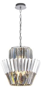 Lustră pe lanț DONNA 9xE14/40W/230V d. 45 cm crom mat