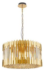 Lustră pe lanț RITZ 12xE14/40W/230V d. 54 cm auriu