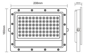 Proiector LED de exterior LED/100W/230V 5000K IP65 gri