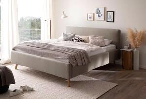 Boxspring 180x200 cm ( lada de depozitare și saltele ), material țesătură, culoare bej