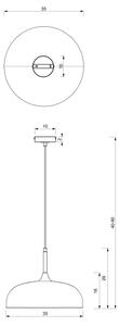 Lustră pe cablu Brilagi ABRAHAM 1xE27/60W/230V d. 35 cm bej
