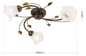 Lustră aplicată Orion DL 7-788/3 SISI 3xE14/40W/230V d. 60 cm bronz/patină