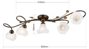 Lustră aplicată Orion DL 7-789/5 SISI 5xE14/40W/230V bronz/patină