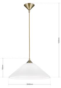 Lustră pe cablu Orion HL 6-1525/1 GRADO 1xE27/60W/230V d. 40 cm alamă