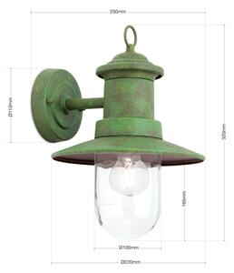 Lampă de perete de exterior Orion AL 11-1205 LEONIE 1xE27/60W/230V IP44 verde