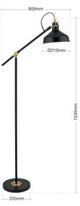 Lampadar Orion Dimmable 12-1192/1 SCHILLER 1xE27/40W/230V negru/bronz