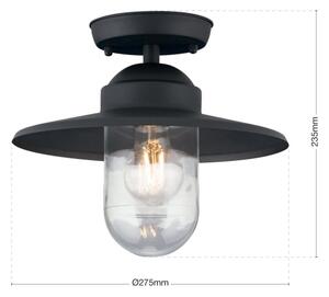 Orion AL 11-1317 - Plafonieră aplicată de exterior EDWARD 1xE27/60W/230V IP44 antracit