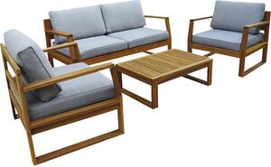 Set mobilier grădină/terasă Garden Place Lilja lemn 4 piese 4 locuri lemn/gri