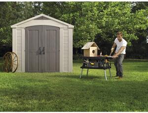 Casuță de grădină Keter Factor 8x8 plastic 248,5x255 cm bej
