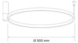 Plafonieră LED NOEMI LED/20W/230V 4000K d. 50 cm crom mat