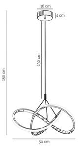Lustră LED pe cablu ONLI LOOP LED/40W/230V 4000K crom lucios