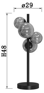 Lampă de masă ONLI PALOMA 4xG9/10W/230V 48 cm negru/fumuriu