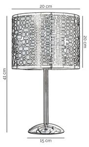 Lampă de masă ONLI BRUCE 1xE27/15W/230V 40 cm crom mat