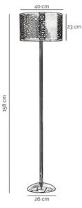 Lampadar ONLI BRUCE 1xE27/15W/230V crom mat