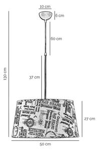 Lustră pe cablu ONLI MAIDA 1xE27/15W/230V d. 50 cm maro