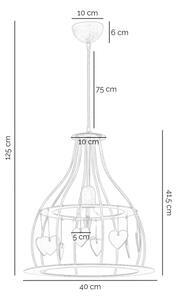 Lustră pe cablu ONLI LEONILDE 1xE27/15W/230V bej