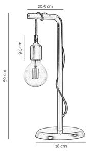 Lampă de masă ONLI WIRE 1xE27/15W/230V 48 cm negru