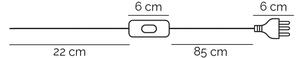 Lampă de masă ONLI WIRE 1xE27/15W/230V 10 cm gri/alb