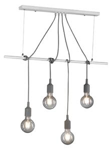 Lustră pe cablu ONLI WIRE 4xE27/15W/230V gri/alb