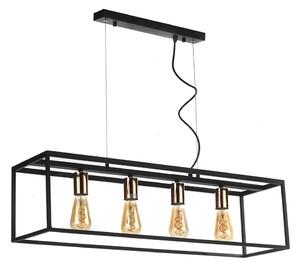 Lustră pe cablu ONLI FLOKI 4xE27/15W/230V negru/cupru