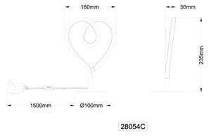 Lampă LED de masă Globo 28054C AMORE LED/6W/230V crom lucios