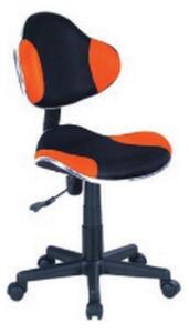 Scaun de birou pentru copii Q-G2, portocaliu/negru, stofa mesh, 48x41x