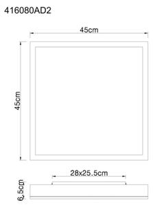 Plafonieră LED Globo 416080AD2 DORO LED/24W/230V 3000K 45x45 cm