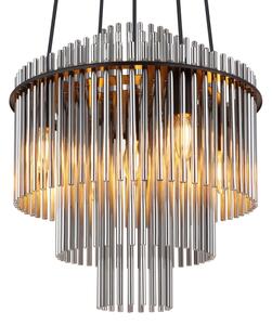Lustră pe cablu Globo 15698H2 GORLEY 5xE14/40W/230V negru