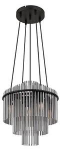 Lustră pe cablu Globo 15698H2 GORLEY 5xE14/40W/230V negru