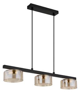 Lustră LED pe cablu Globo 16055-3HG HIGGINS 3xGX53/6W/230V fumuriu/maro