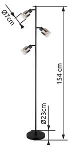 Lampadar Globo 54308S HUBERTUS 3xE14/40W/230V