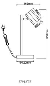 Lampă de masă Globo 57918TB JAMES 1xGU10/5W/230V negru