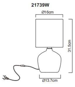 Lampă de masă Globo 21739W MARBLE 1xE14/40W/230V alb