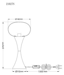 Lampă de masă Globo 21027N LULA 1xE14/25W/230V crom mat