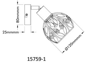 Spot de perete Globo 15759-1 MIKA 1xE14/25W/230V
