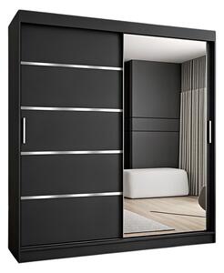 Dressing Sebastian, 140x60x200cm, cu oglinda, Antracit, Pal 18 mm