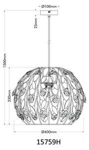 Lustră pe cablu Globo 15759H MIKA 1xE27/40W/230V d. 40 cm