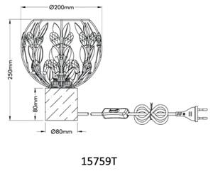 Lampă de masă Globo 15759T MIKA 1xE27/40W/230V