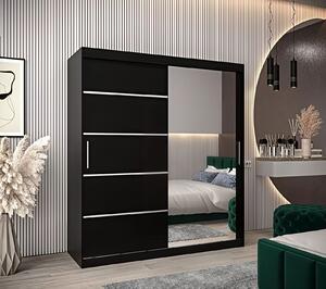 Dressing Sebastian, 180x60x200cm, cu oglinda, Wenge, Pal 18 mm