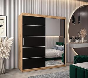 Dressing Sebastian, 180x60x200cm, cu oglinda, Sonoma Wenge , Pal 18 mm