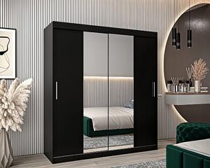 Dressing Alex, 180x60x200cm, cu oglinda, Wenge, Pal 18 mm