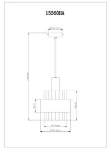 Globo 15560HA - Lustră suspendată pe cablu MILLEY 1xE27/60W/230V