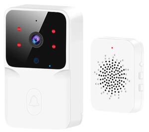 Sonerie video WiFi fără fir cu unitate de sonerie interioară - Alb
