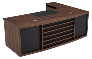 Birou directorial Millenium cu dulap lateral mobil - dimensiuni 2400*1000*750 mm